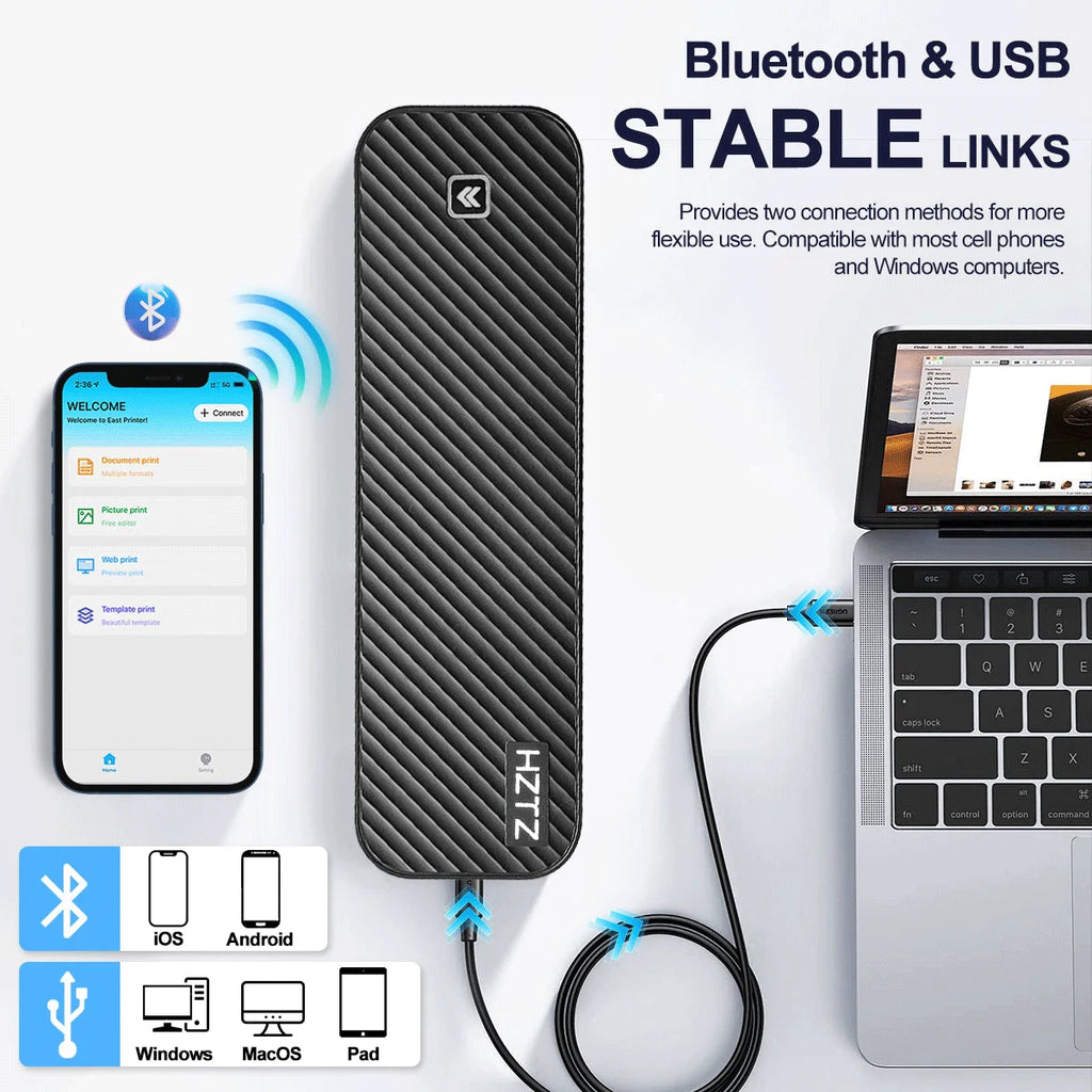 Inkless Portable Thermal Printer