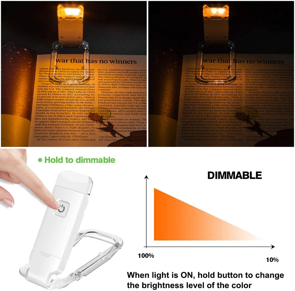 Portable eye protection Mini Light Reading Clip Light