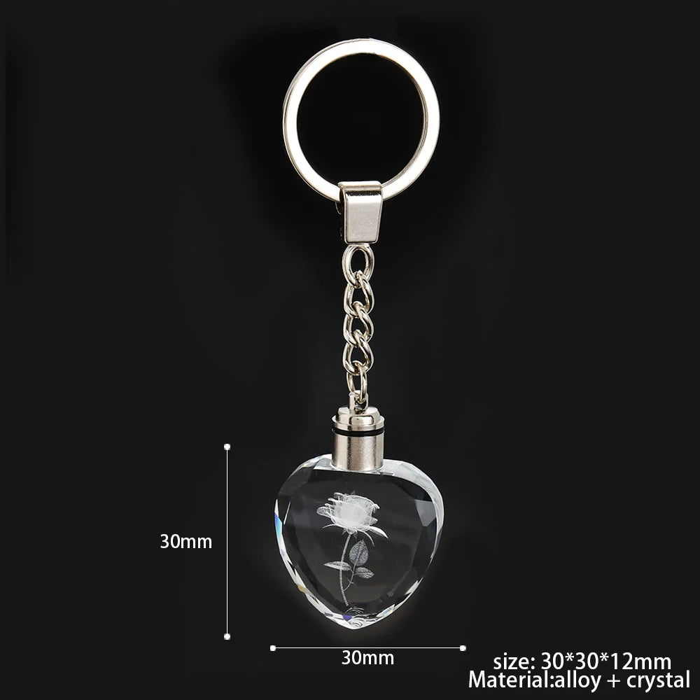 Crystal Rhinestone LED Light keychain