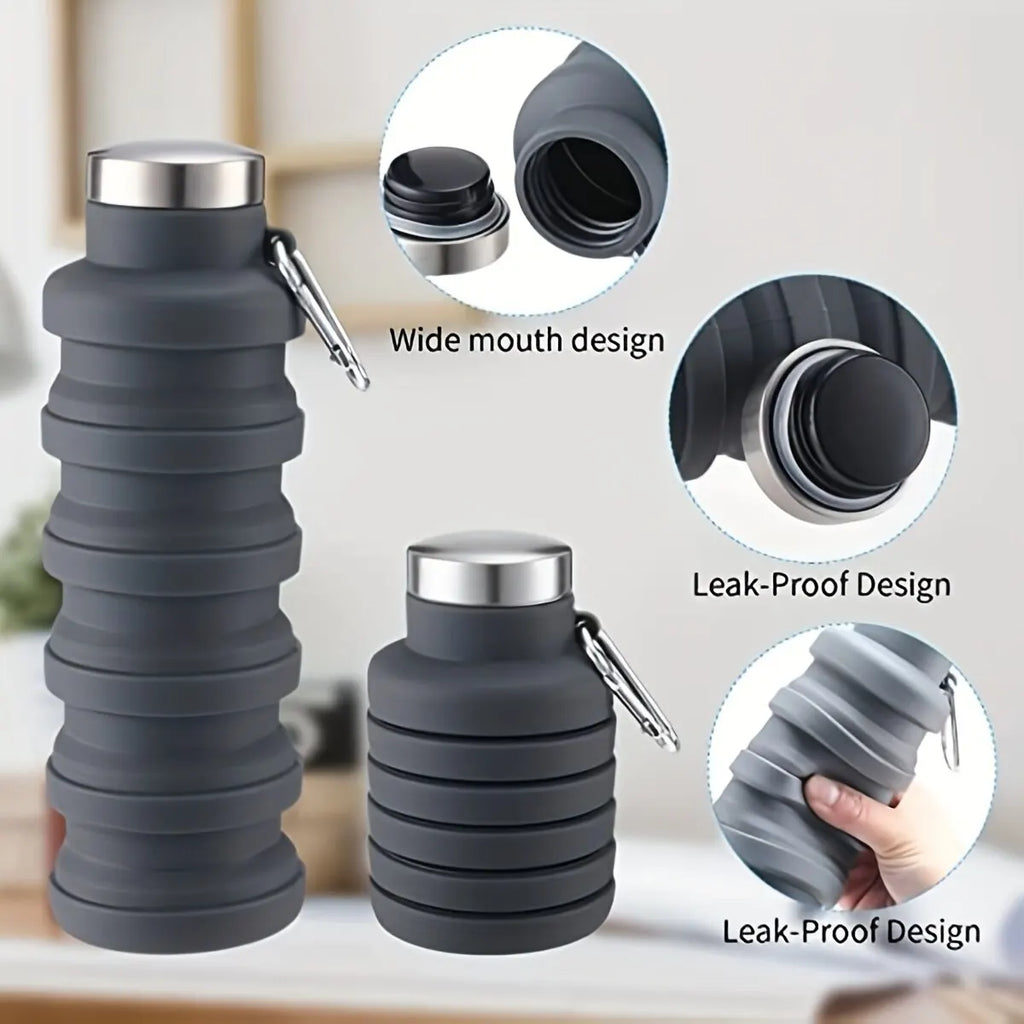 Collapsible Water Bottle, Silicone Foldable Bottles