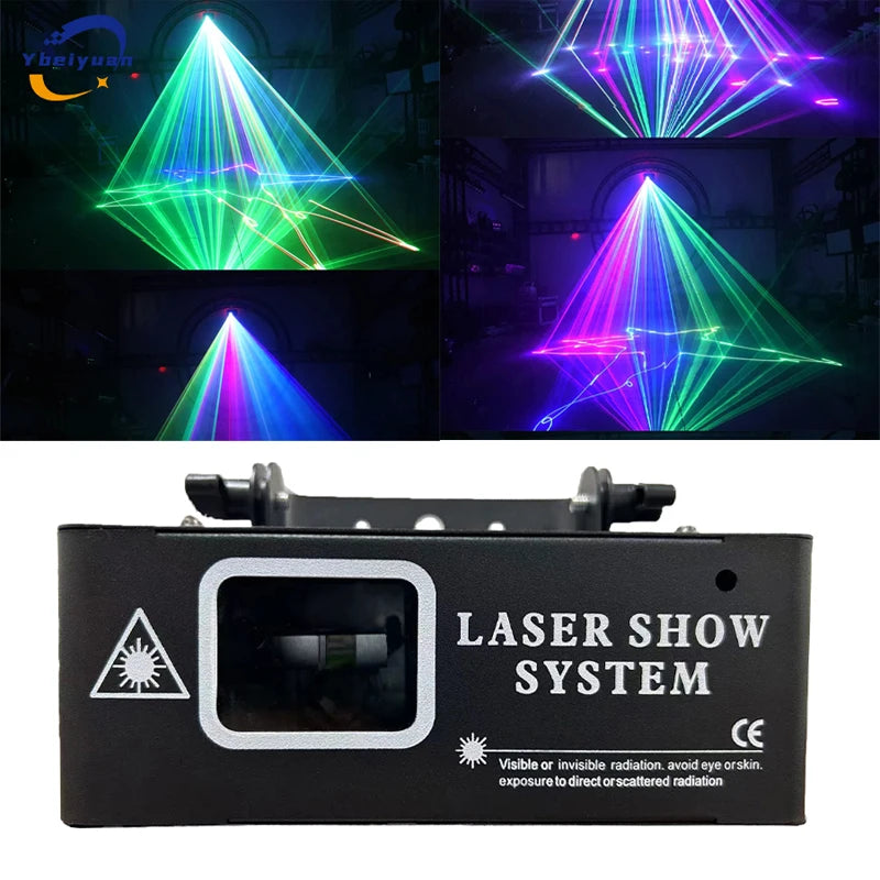 Full color RGB animation laser disco stage lighting