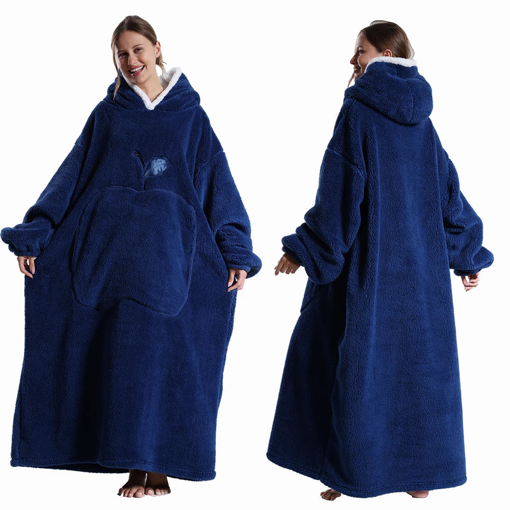 Long hooded Blanket Wear