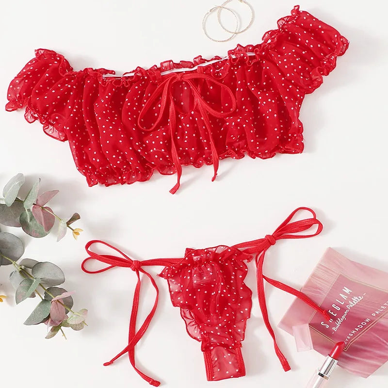 Women Set Sexy Bra And Panty Sets Transparent Underwear