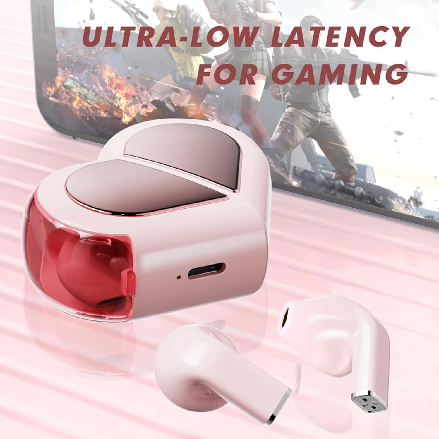 Heart-shaped Rotatable Wireless Bluetooth