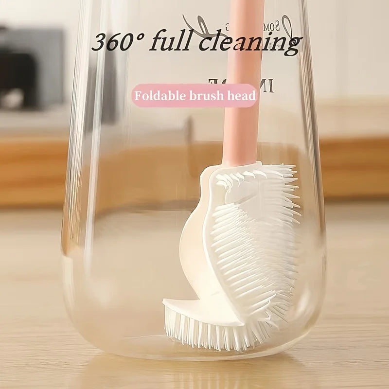 Foldable 360 degree cleaning brush