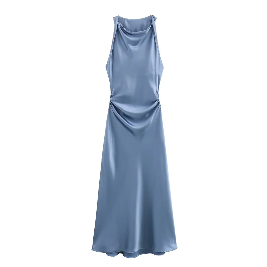 Satin Long Dress