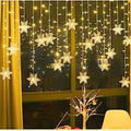 LED Snowflake Curtain String Lights