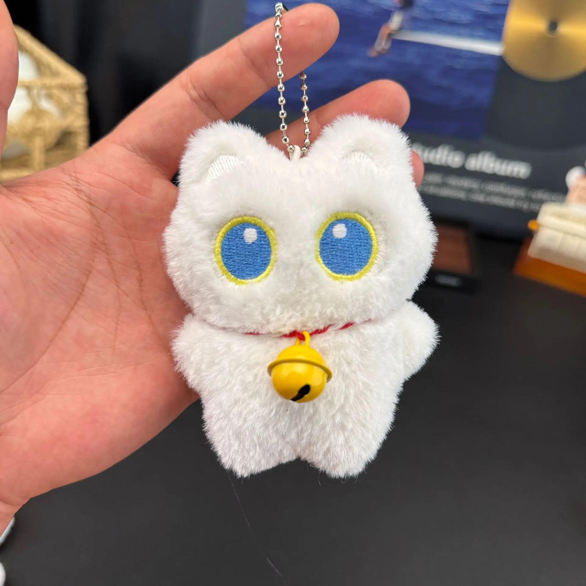 Cute Black Cat Plush Toy with Keychain