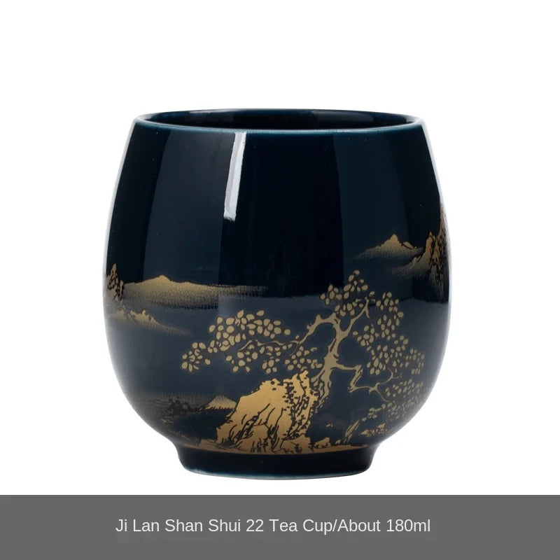 Japanese-style simple household ceramic large teacup