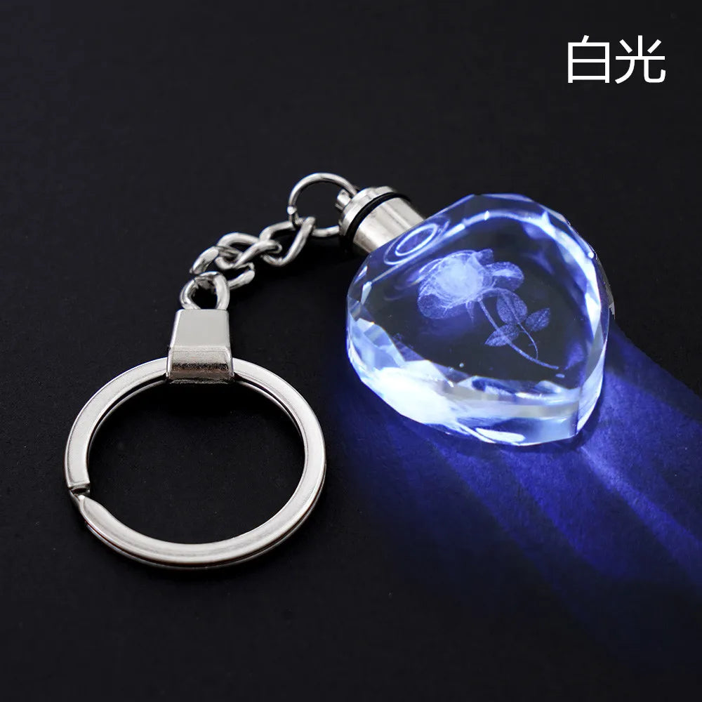 Crystal Rhinestone LED Light keychain