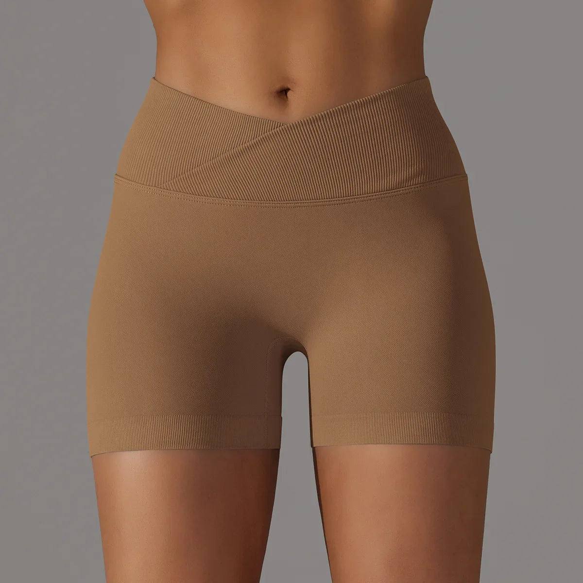 Seamless High Waist Sports Shorts