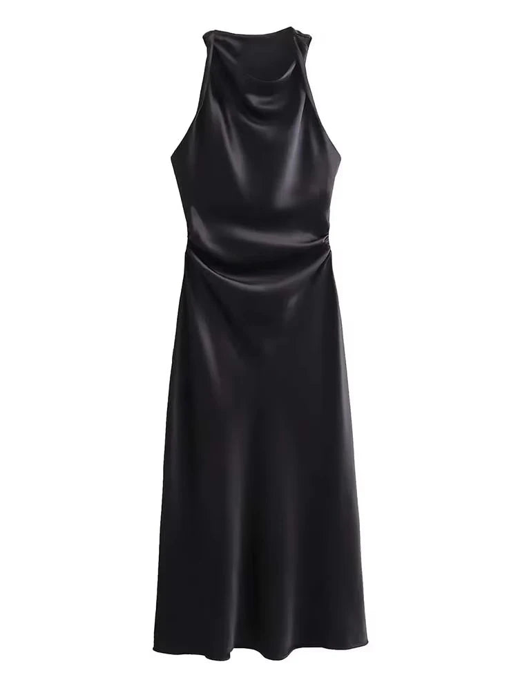 Satin Long Dress