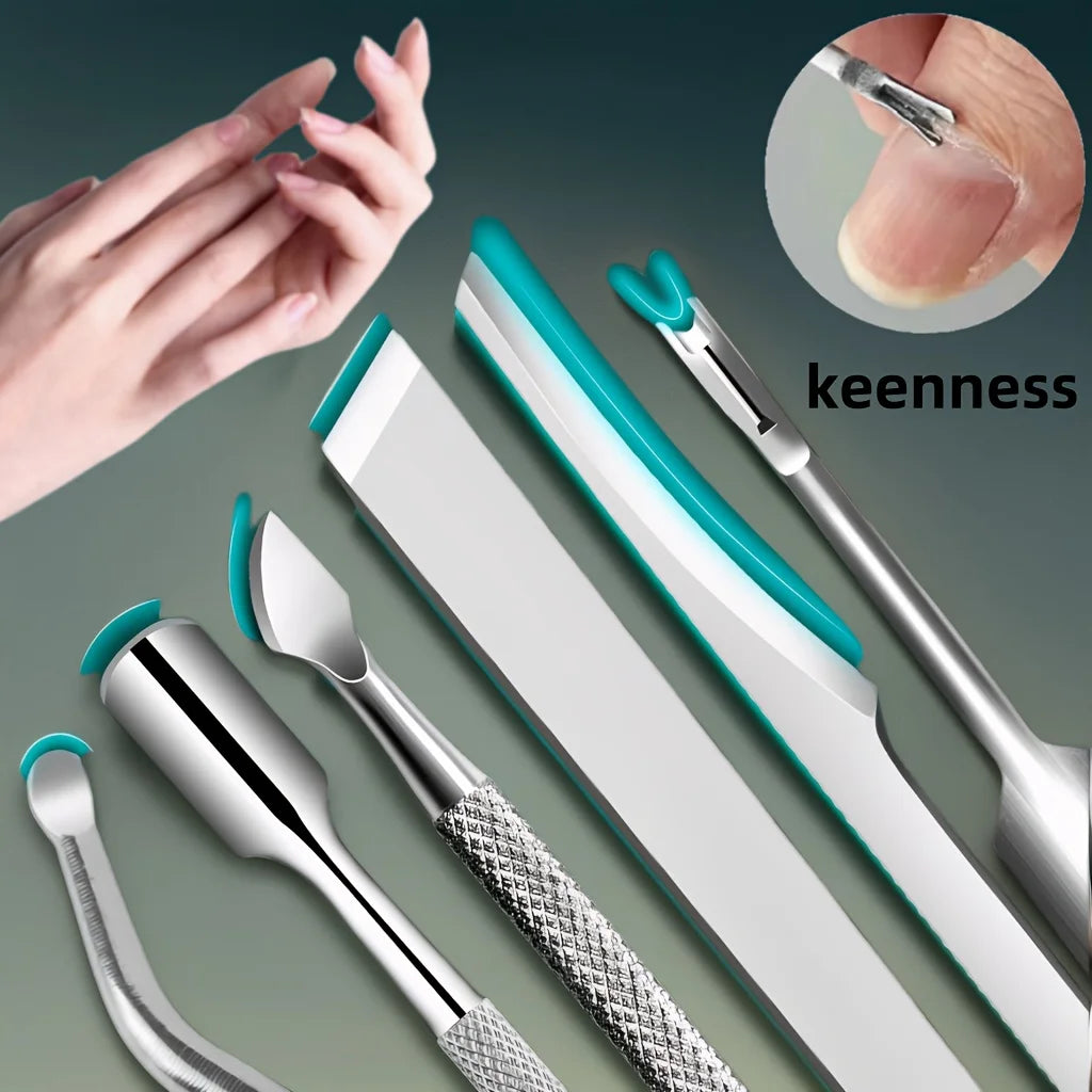 5pcs stainless steel multifunctional foot beauty tools