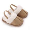 baby cotton slippers with plush insulation