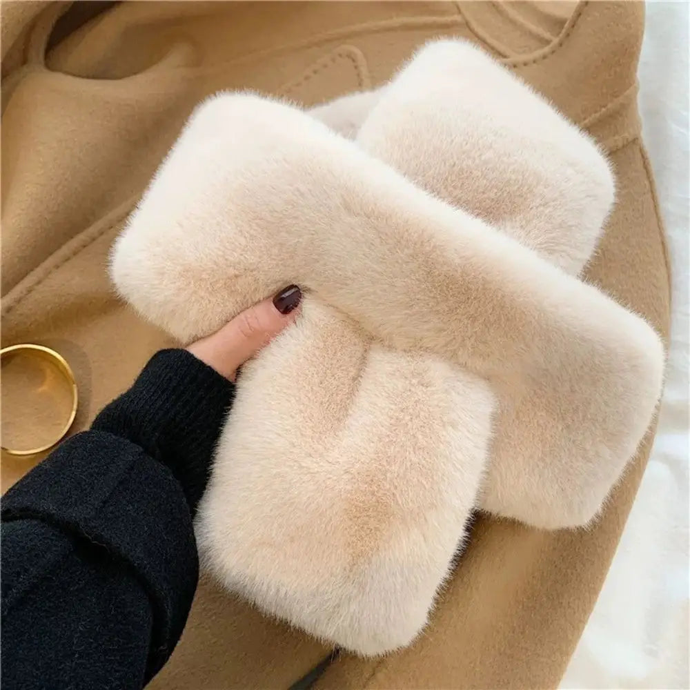 Plush Cross Collar Scarf