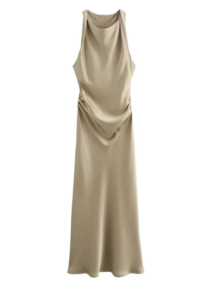 Satin Long Dress