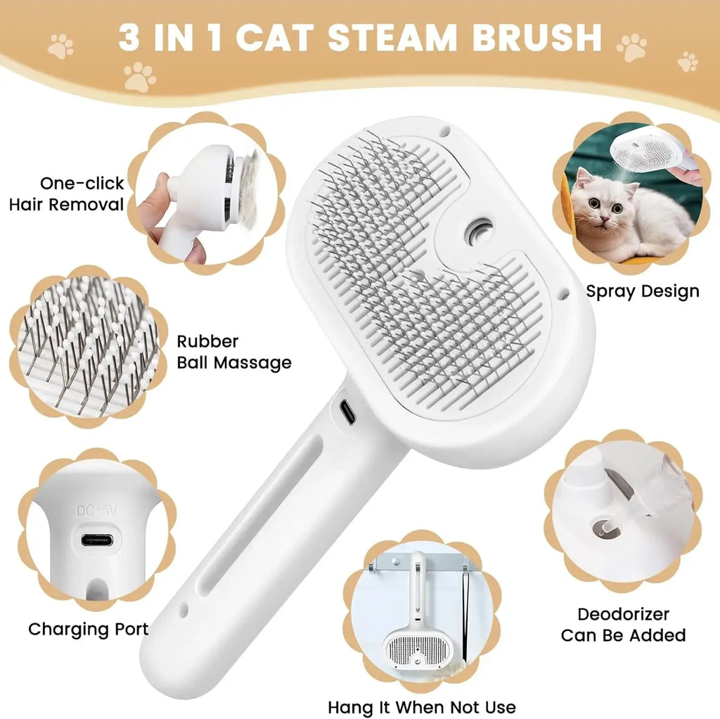 Grooming Steamy comb Hair Removal Cleaning Steam Brush