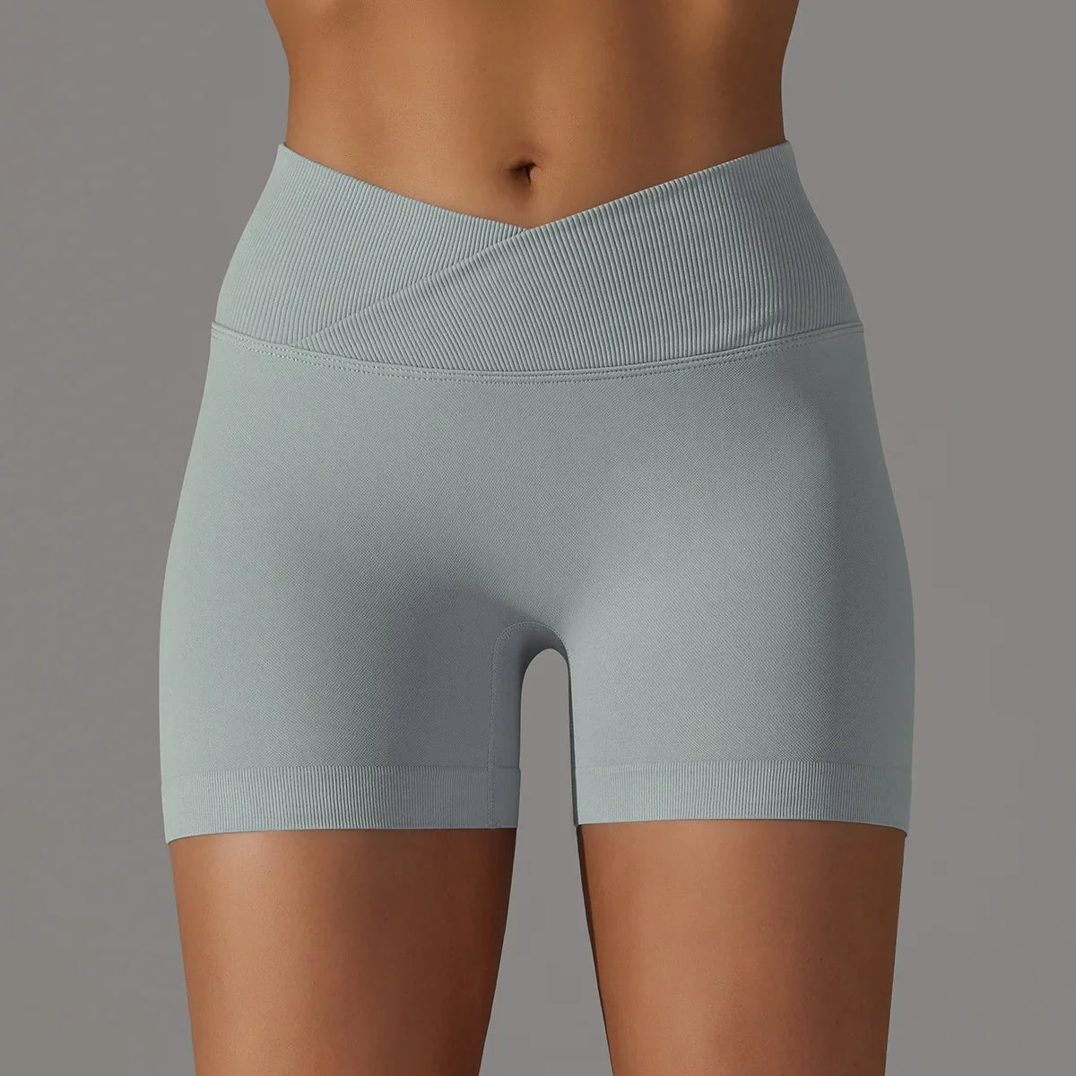 Seamless High Waist Sports Shorts