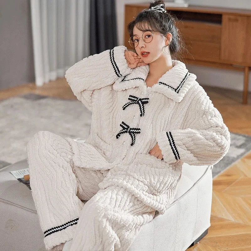 2Pcs/set winter pajamas
