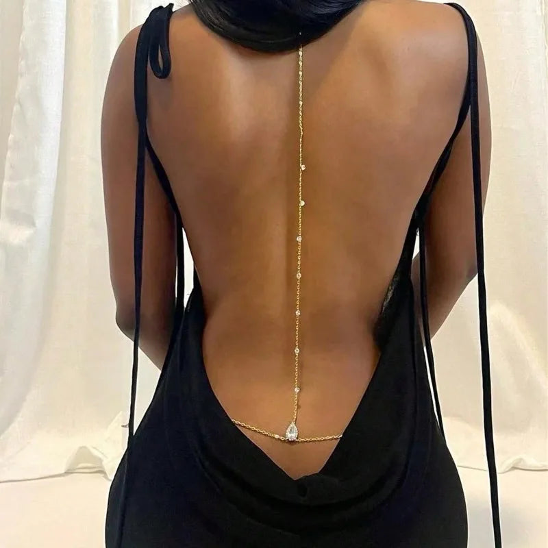 Back Rhinestone Body Chain