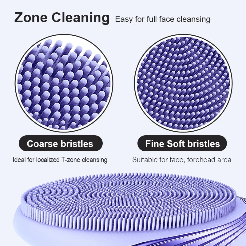 Electric soft silicone cleansing brush