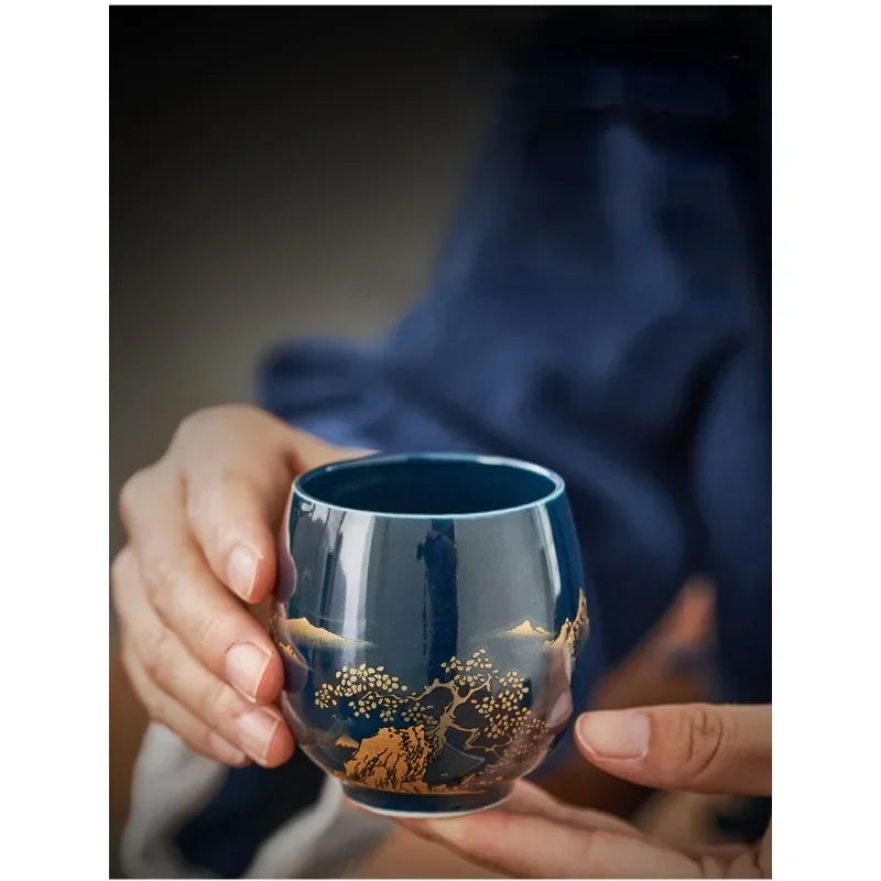 Japanese-style simple household ceramic large teacup