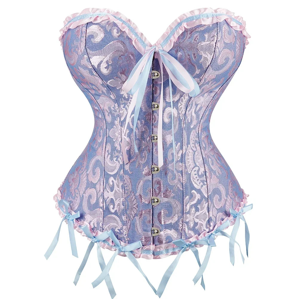 Women Vintage Overbust Corset Top