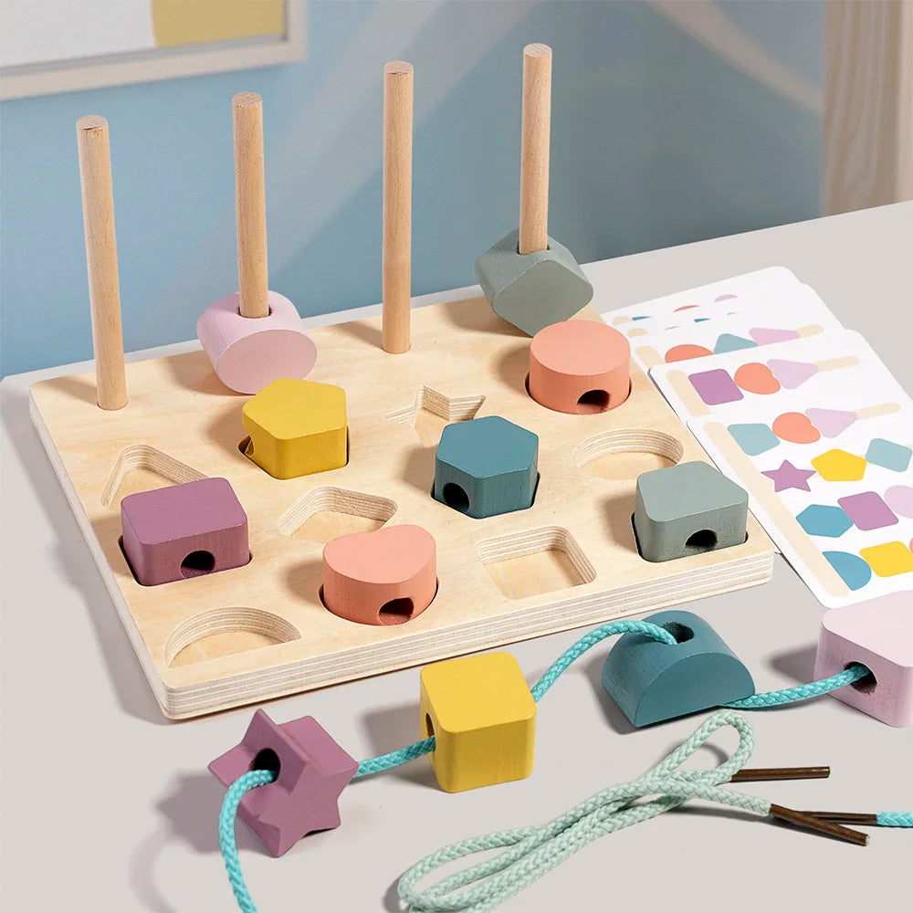 Kids Montessori Wooden Toys Color Shape