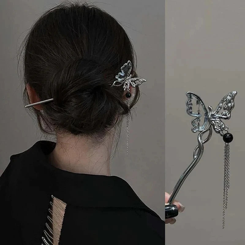 Chinese Style Butterfly Flower Hair Sticks