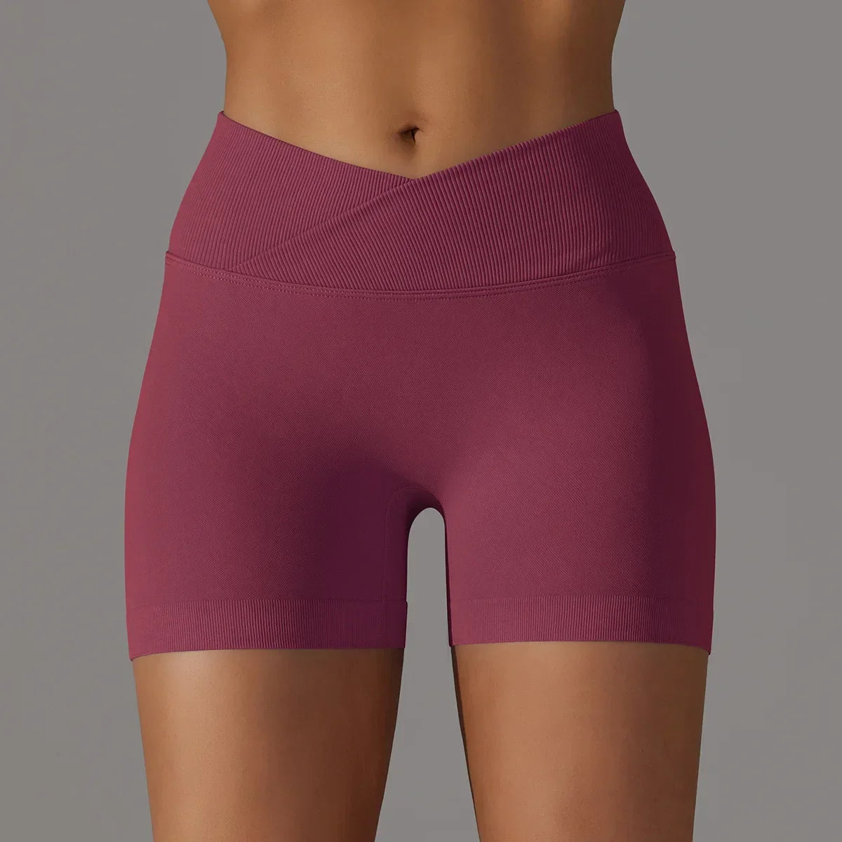 Seamless High Waist Sports Shorts