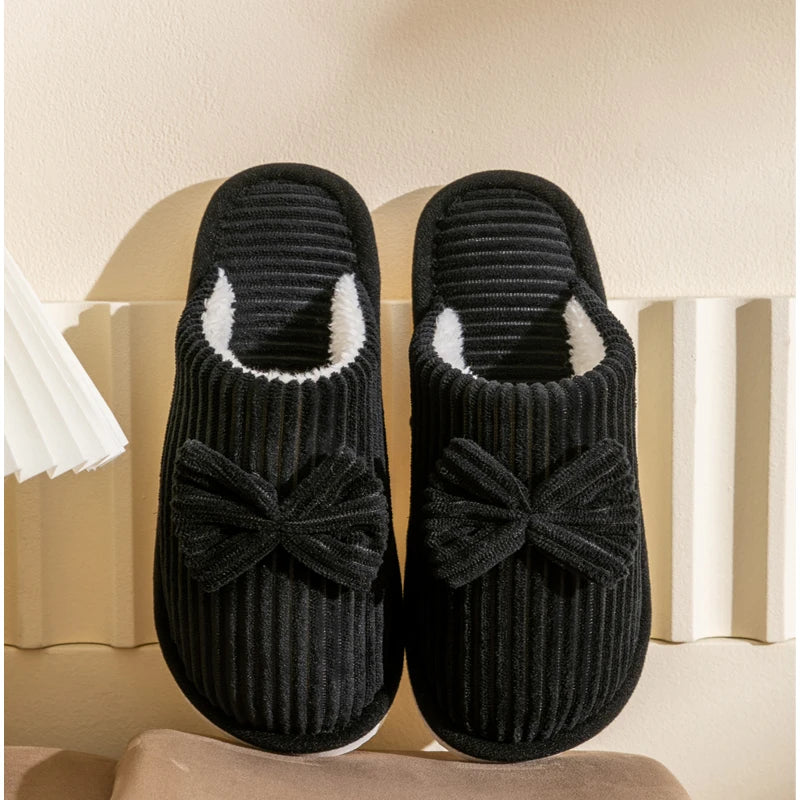 Women's bedroom Bow Slippers Comfortable&Soft