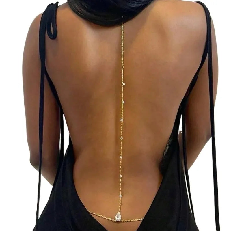 Back Rhinestone Body Chain