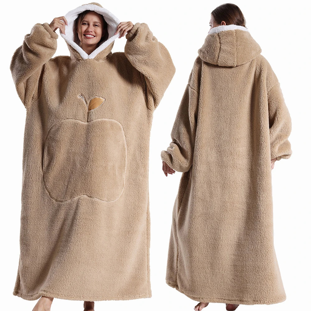 Long hooded Blanket Wear