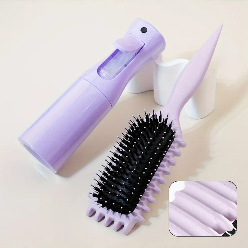 2pcs/set Hair Beauty Set Detangling Candy Brush with Spray bottle