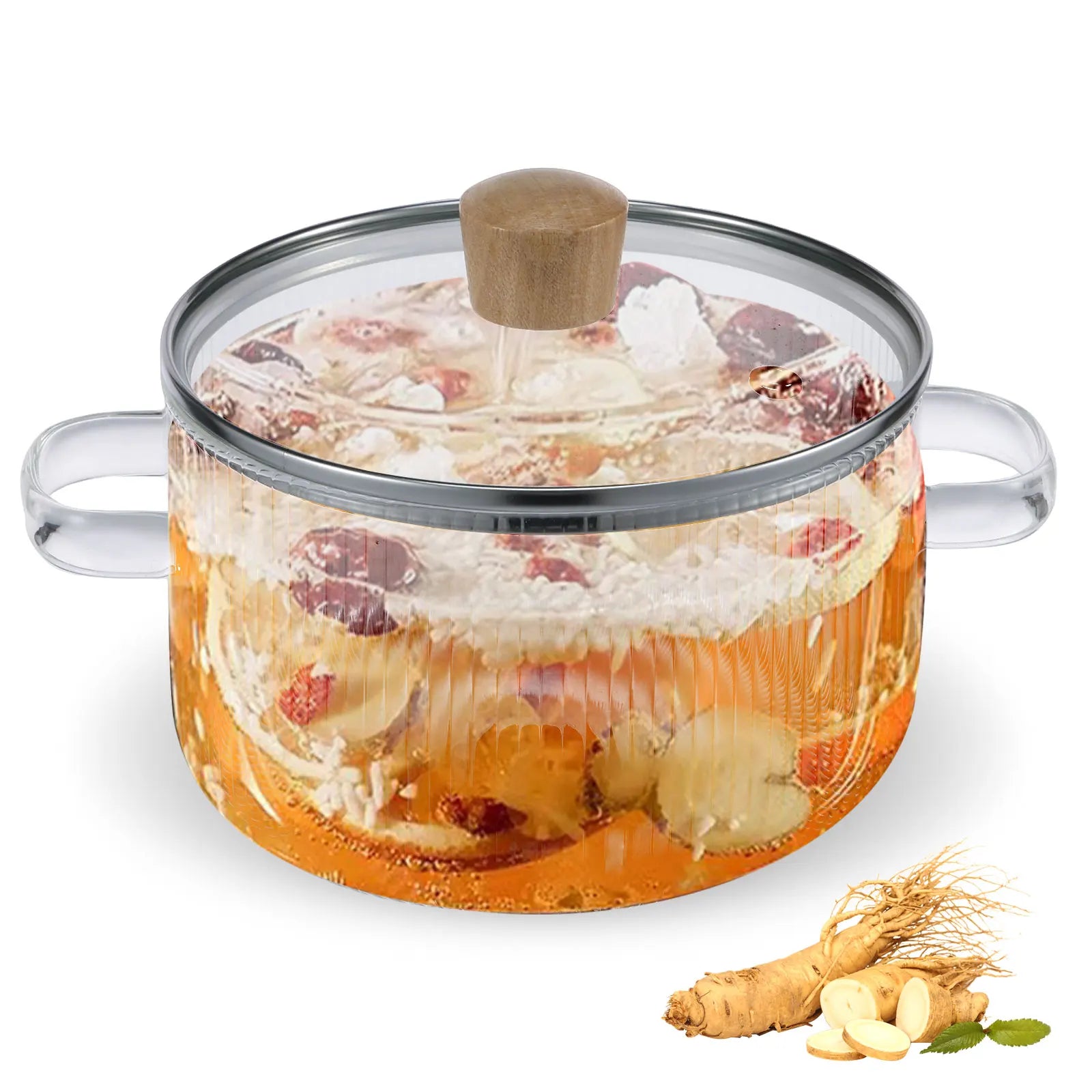 Glass Saucepan Clear Cooking Pot