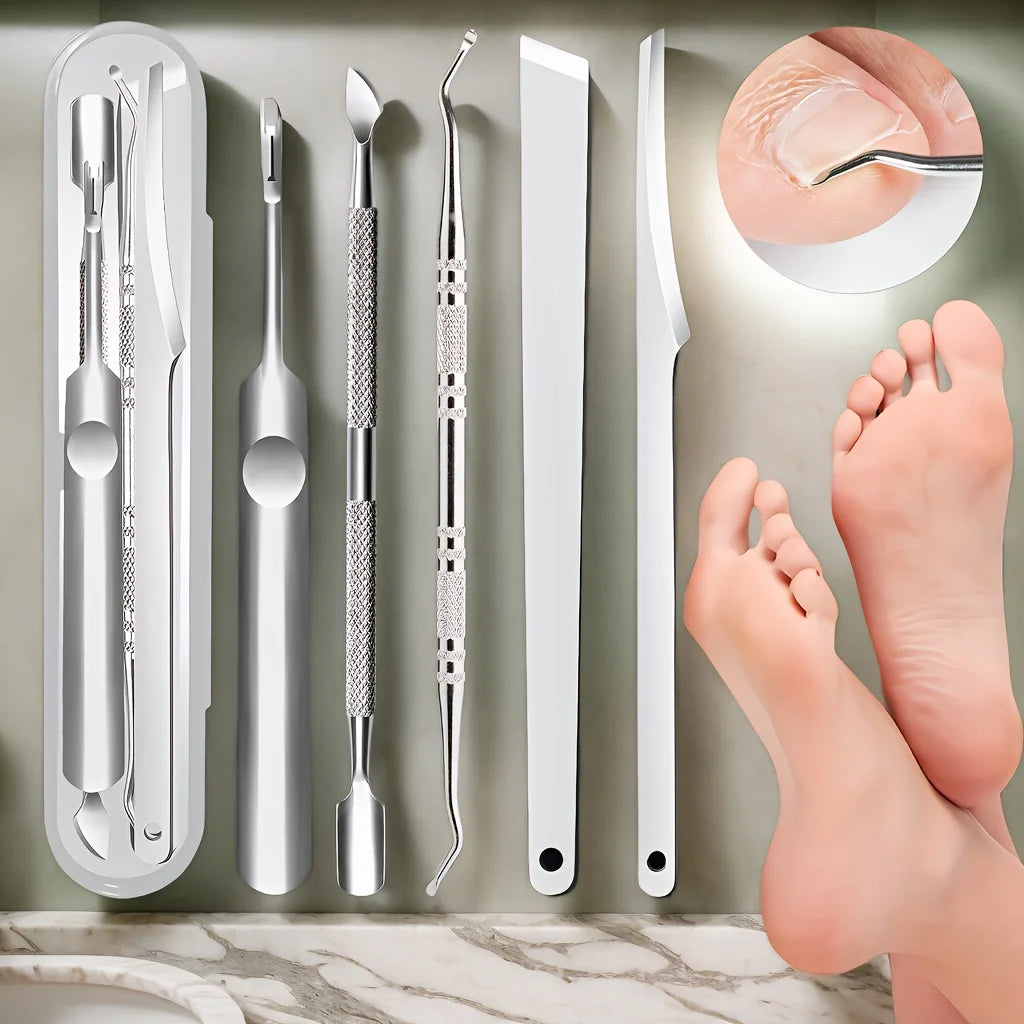 5pcs stainless steel multifunctional foot beauty tools