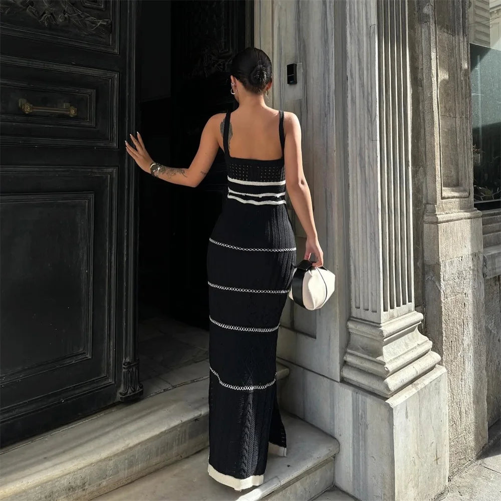 Elegant Knit Long Dress