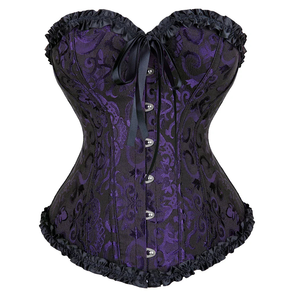 Women Vintage Overbust Corset Top