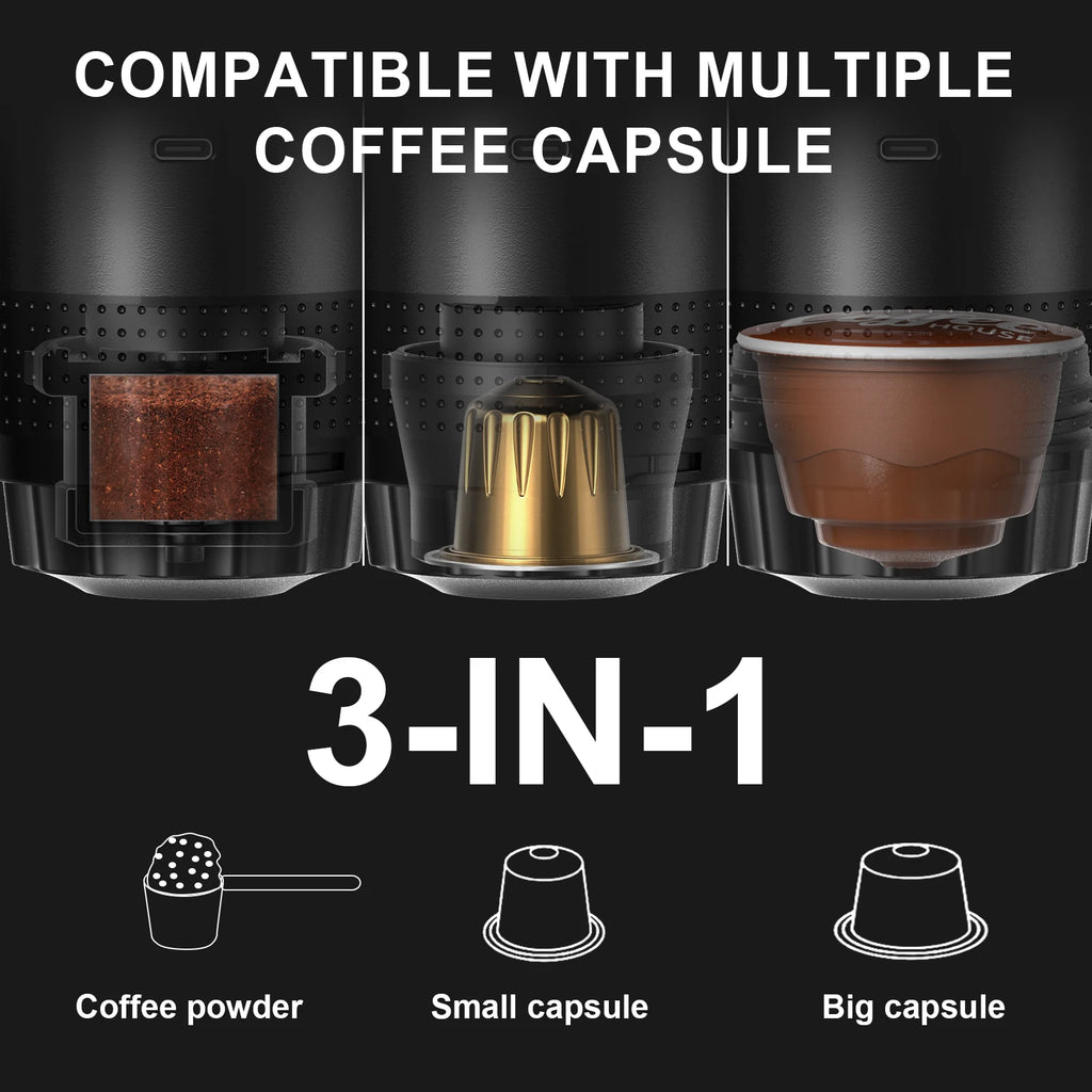 3 in1 Portable Espresso Coffee Machine