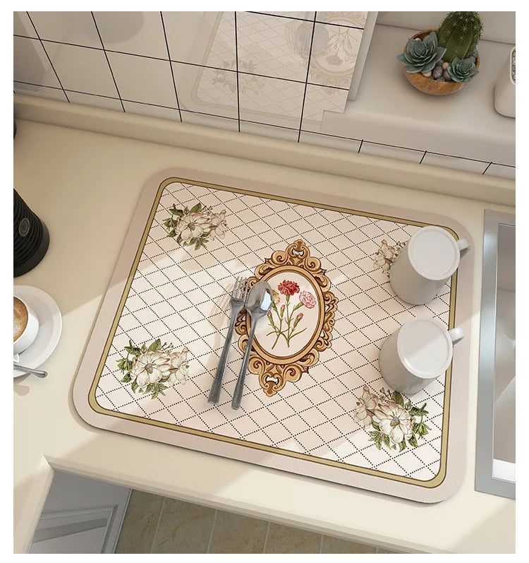 Kitchen Absorbent Draining Mat