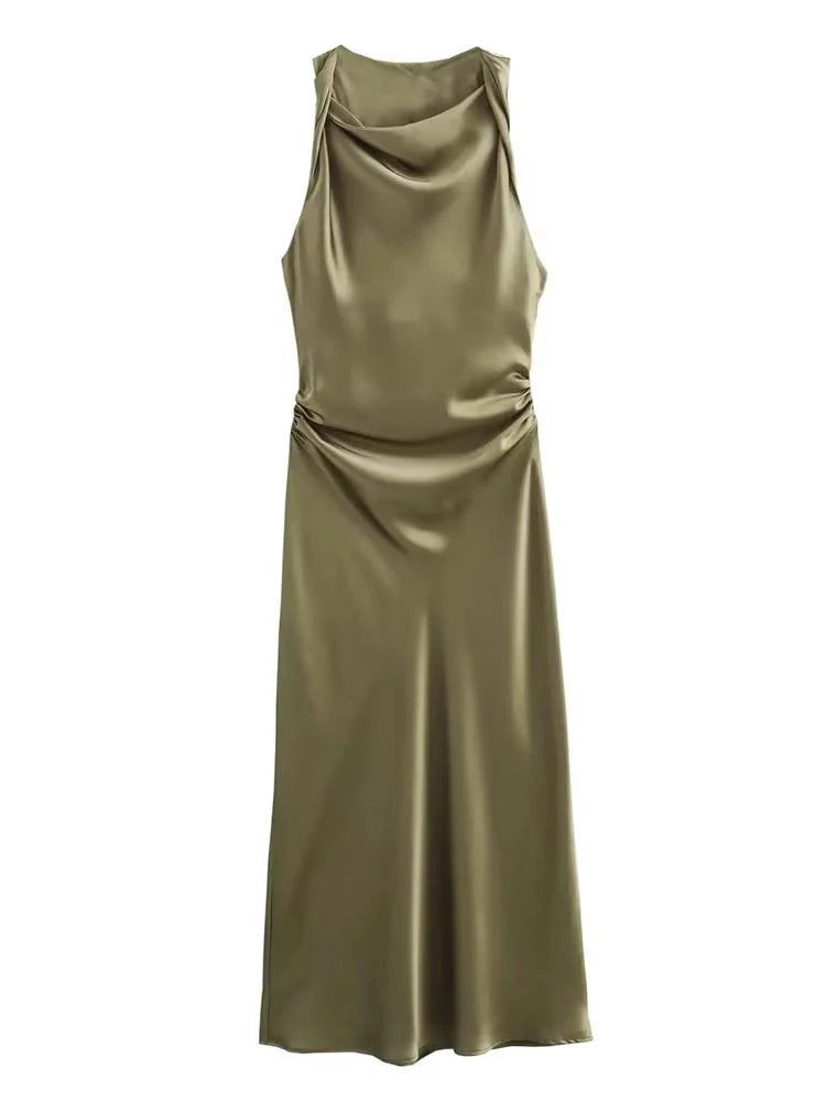 Satin Long Dress