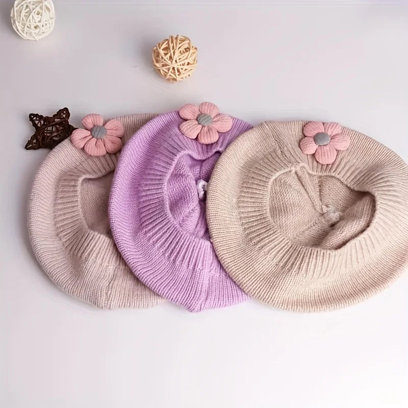 Flower Baby Beret Hat