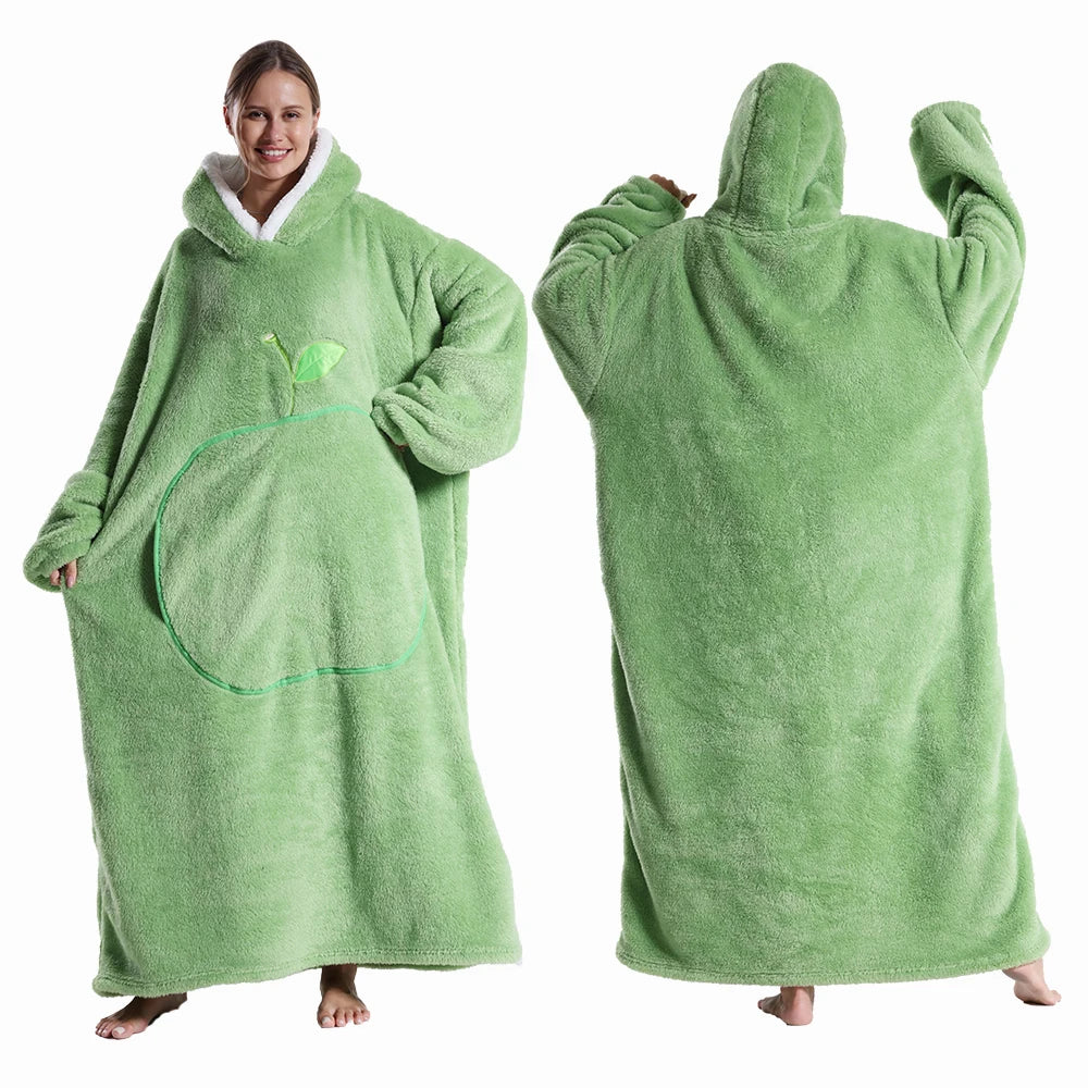 Long hooded Blanket Wear