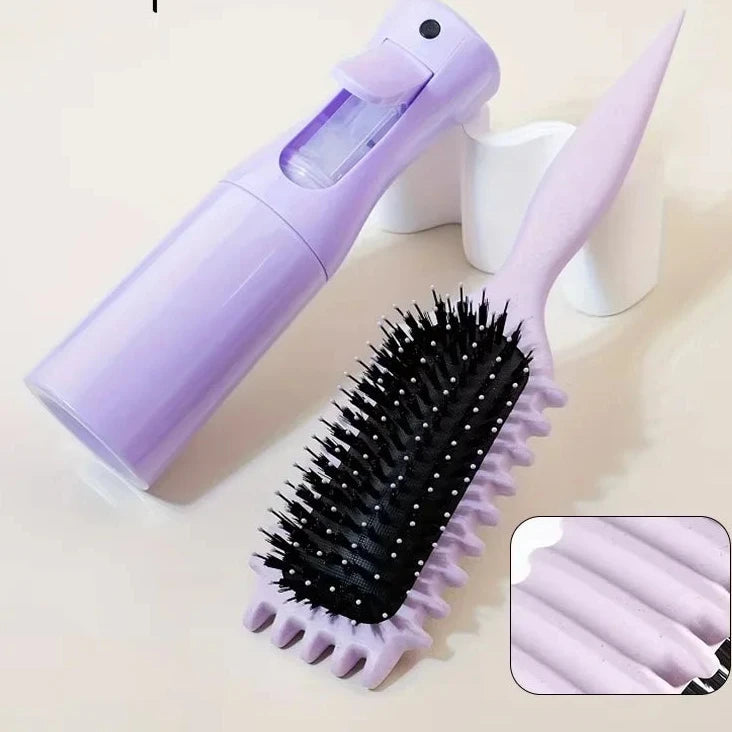 2pcs/set Hair Beauty Set Detangling Candy Brush with Spray bottle