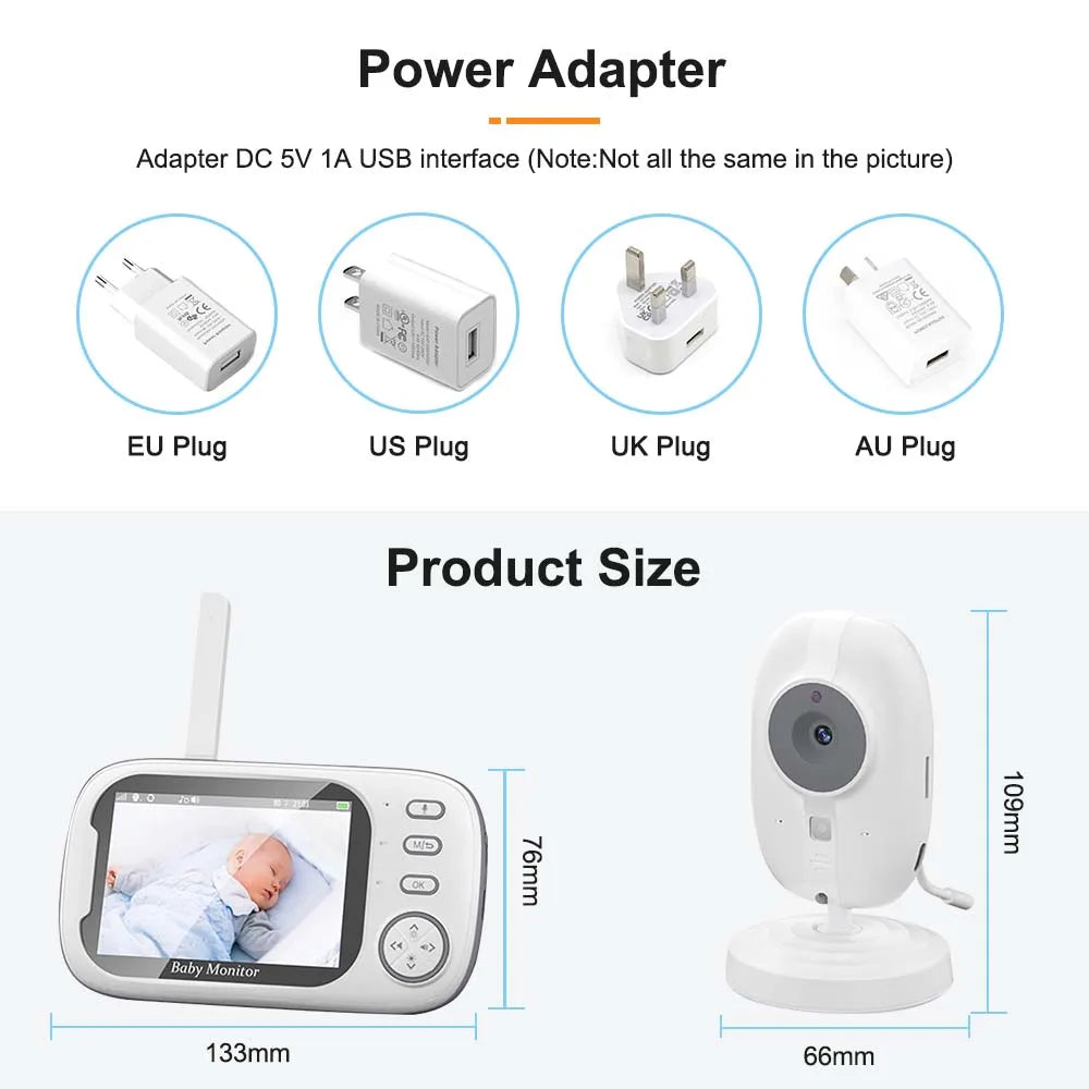 New 3.5'' Video Baby Monitor Security camera