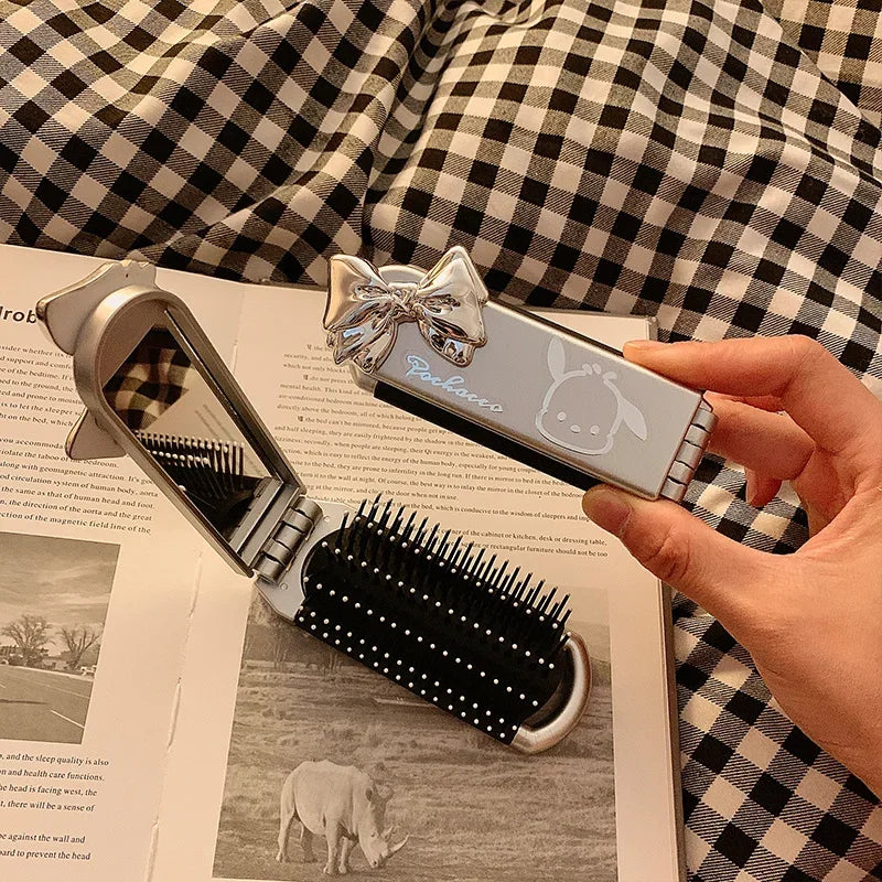 Hello Kitty Folding Hair Comb, and Mirror