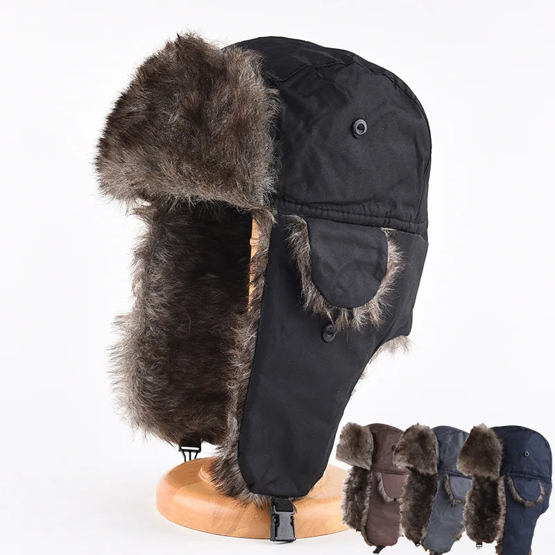 Winter Trooper Earflap Warm Russian Waterproof Cap