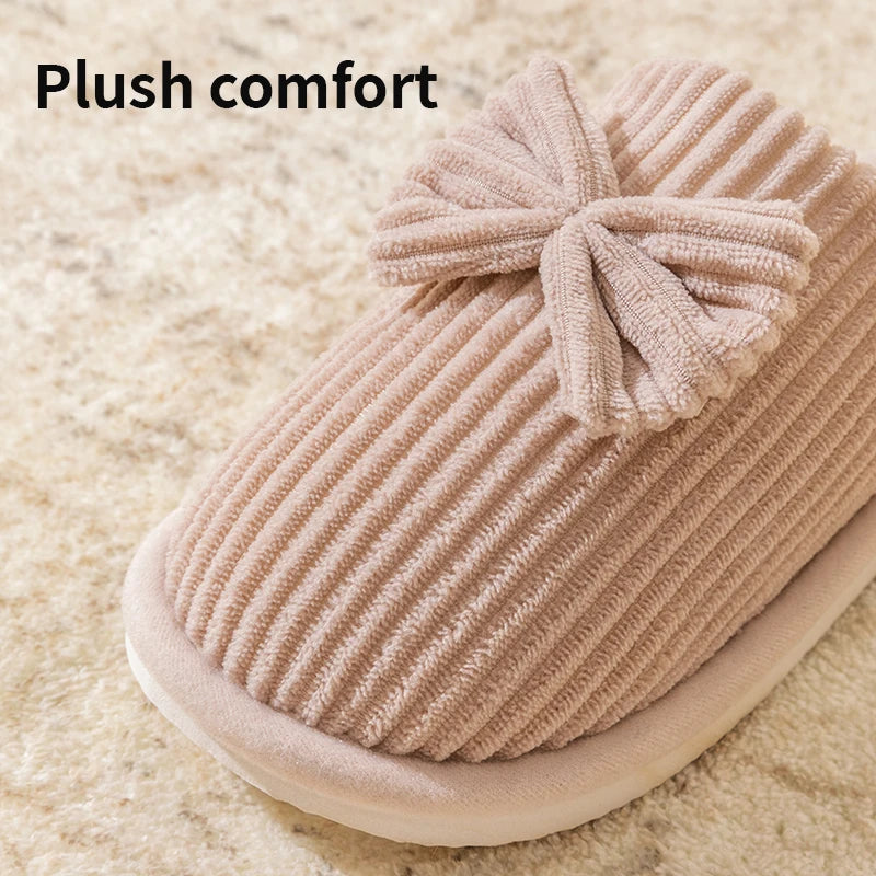 Women's bedroom Bow Slippers Comfortable&Soft