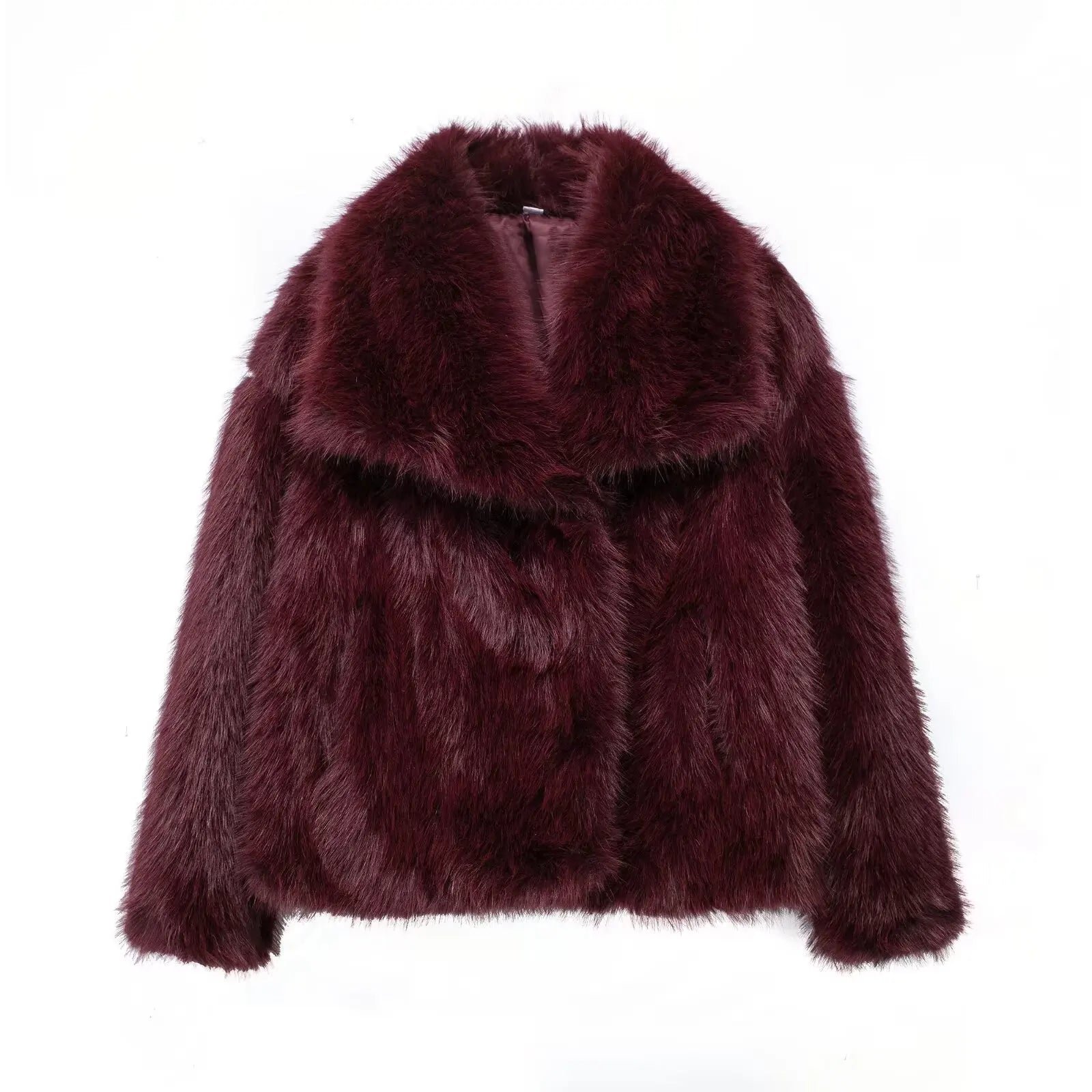 Cropped Faux Fur  Coat