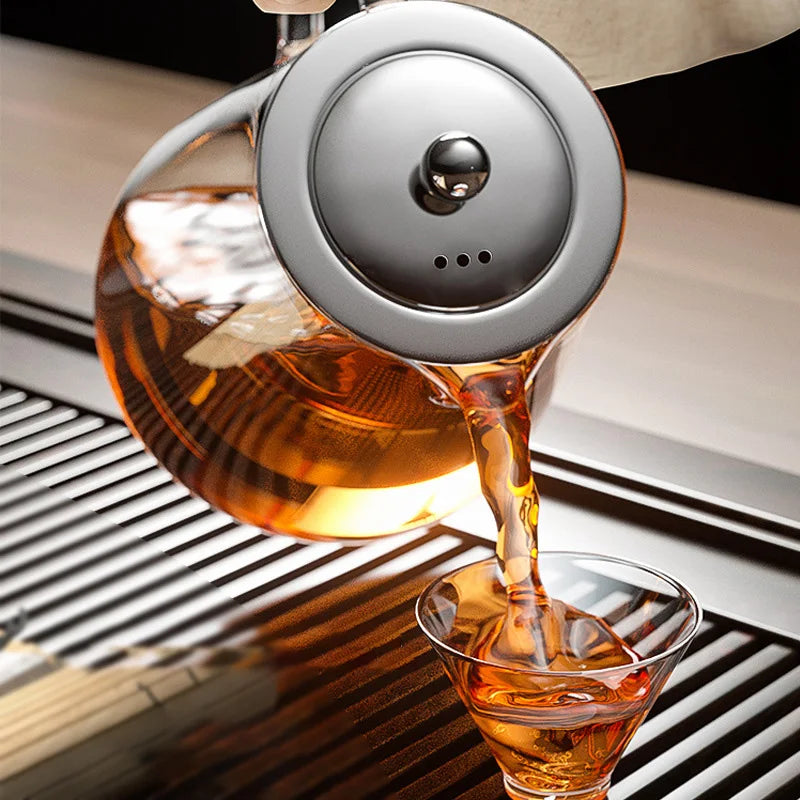 Heat Resistant Glass Teapot with  Tea Strainer Infuser Kettle